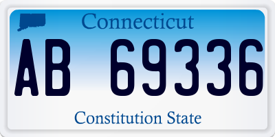 CT license plate AB69336