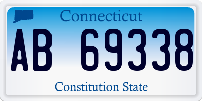 CT license plate AB69338