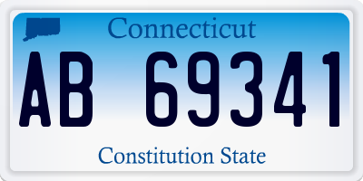 CT license plate AB69341