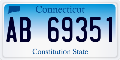 CT license plate AB69351
