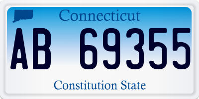 CT license plate AB69355