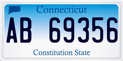 CT license plate AB69356