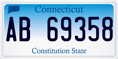 CT license plate AB69358