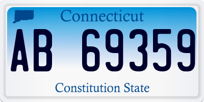 CT license plate AB69359