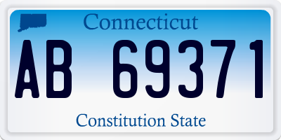 CT license plate AB69371