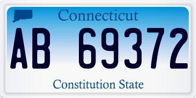 CT license plate AB69372