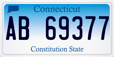 CT license plate AB69377