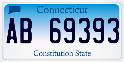 CT license plate AB69393