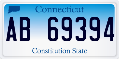 CT license plate AB69394