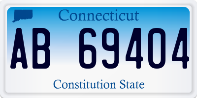 CT license plate AB69404