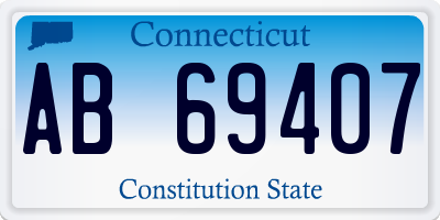 CT license plate AB69407