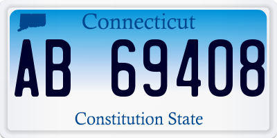 CT license plate AB69408