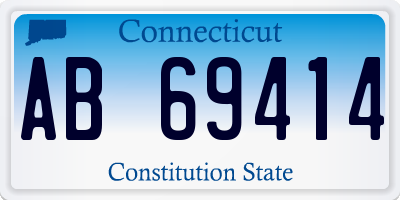 CT license plate AB69414
