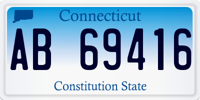 CT license plate AB69416