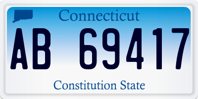 CT license plate AB69417