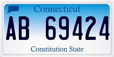CT license plate AB69424