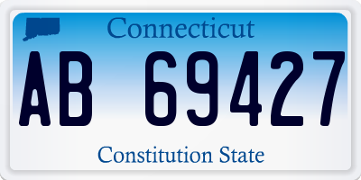 CT license plate AB69427