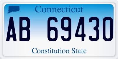 CT license plate AB69430