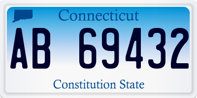 CT license plate AB69432