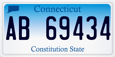 CT license plate AB69434
