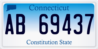 CT license plate AB69437