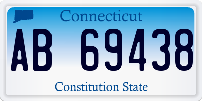 CT license plate AB69438