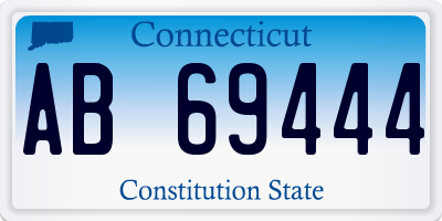 CT license plate AB69444