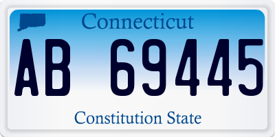 CT license plate AB69445