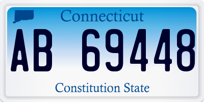 CT license plate AB69448