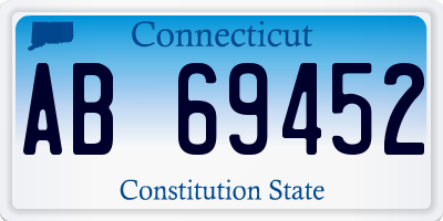 CT license plate AB69452