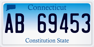 CT license plate AB69453