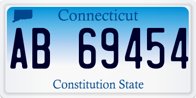 CT license plate AB69454