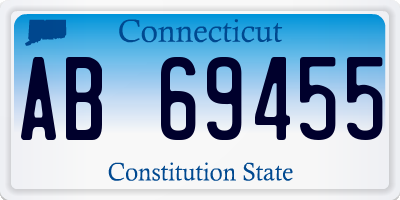CT license plate AB69455
