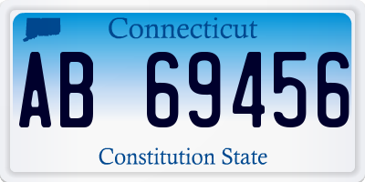 CT license plate AB69456