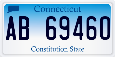 CT license plate AB69460