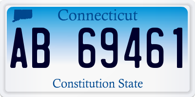 CT license plate AB69461