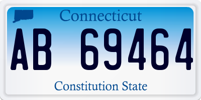 CT license plate AB69464