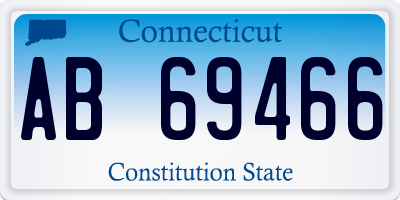 CT license plate AB69466