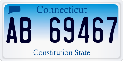 CT license plate AB69467