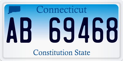 CT license plate AB69468