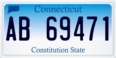 CT license plate AB69471