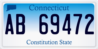 CT license plate AB69472