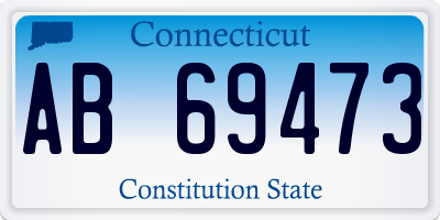CT license plate AB69473