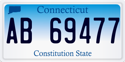 CT license plate AB69477