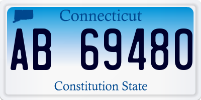 CT license plate AB69480