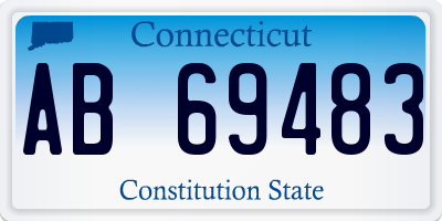CT license plate AB69483