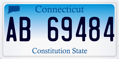 CT license plate AB69484