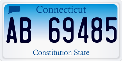 CT license plate AB69485