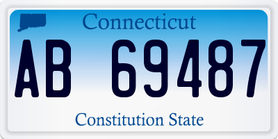 CT license plate AB69487