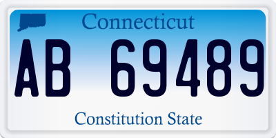 CT license plate AB69489